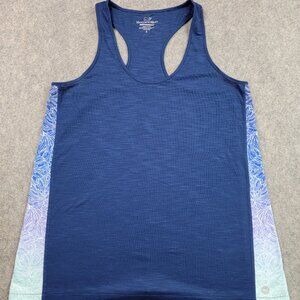 Vineyard Vines Performance Racerback Tank Womens Size Small Navy Blue Floral
